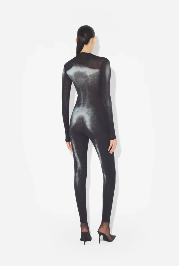 The Silver Body Dust Bodysuit The Silver Body Dust Bodysuit