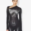The Silver Body Dust Bodysuit The Silver Body Dust Bodysuit