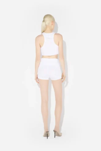The White Garter Mini-Shorts